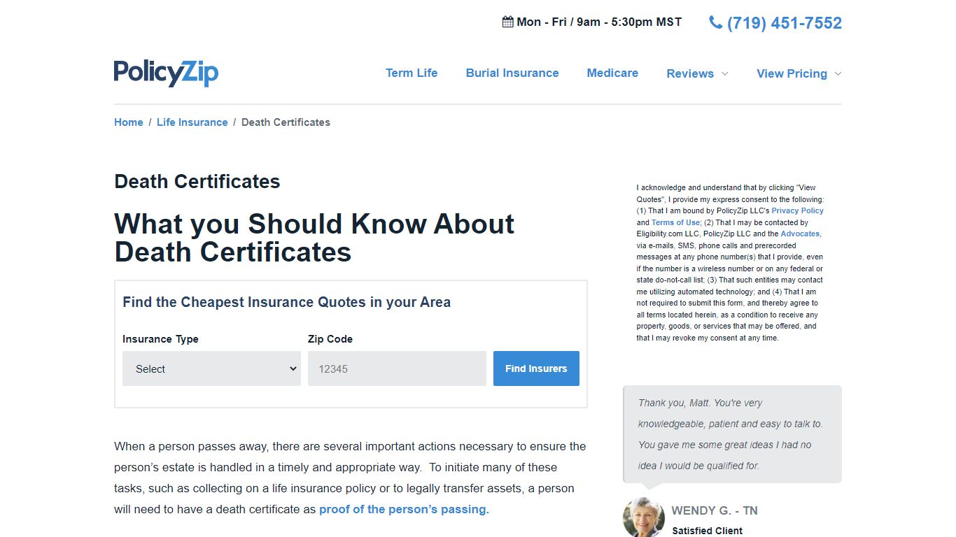 What you Should Know About Death Certificates - Policy Zip